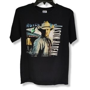 Vintage Jason Aldean T Shirt Size Small Black Night Train Tour Concert Vtg Tee